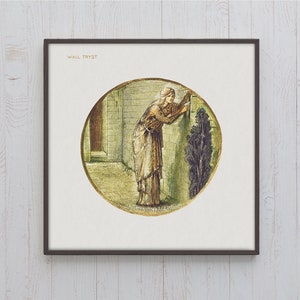 Poster Wall Art Wall Tryst From The Flower Book 1905 By Sir Edward Burne Jones #536 Poster, Romantic Print, XIX Century Art, Painting
