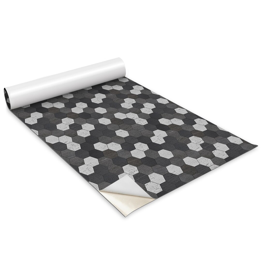 Gray Color Table Sticker Gray Cubes Pattern Furniture Sticker, Texture Adhesive Foils, Texture ...