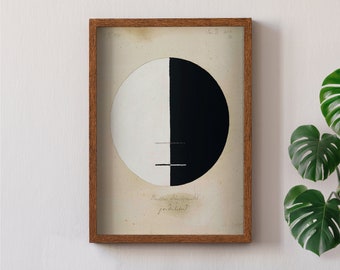 Hilma Af Klint  The Buddhas Standpoint Poster, Black Museum Reproduction, White Art Nouveau, Retro Gift For New Home, Quality Graphics