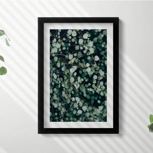 Tiny Leaves Of The Plant Framed Art, Flowers and plants Illustration in Frame , Green Wall Art, Home Decorations