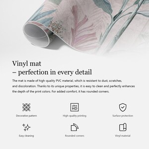 Alfombrilla para silla de oficina con diseño de llaves en espiral, alfombrilla en escala de grises, protector de suelo para silla de oficina, protector de suelo para silla con diseño abstracto, alfombrilla para silla de escritorio imagen 8