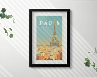 花の中のエッフェル塔 - パリ、フランス 額入りアート、額入り風景