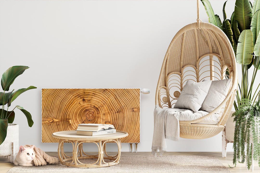 Tree Radiator Cover Cross-section of an Old Tree Trunk With Knots and Rings Radiator Cover ...