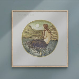 Poster Wall Art Venus Looking Glass From The Flower Book 1905 By Sir Edward Burne Jones #534 Poster, Romantic Wall Art, Crafts Movement
