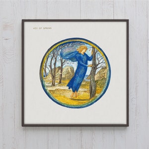Poster Wall Art Key Of Spring From The Flower Book 1905 By Sir Edward Burne Jones #521 Poster, Artwork, Crafts Movement, European Middle Age