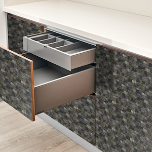 Stone wall Furniture Sticker, Texture Adhesive Foils, Texture Style veneer, Gray Furniture Decals, Waterproof Sticker