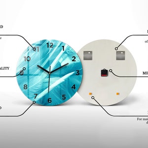 Reloj decorativo de cristal de mármol, reloj de pared blanco, reloj colgante abstracto, reloj de pared personalizado, colección números o líneas imagen 9