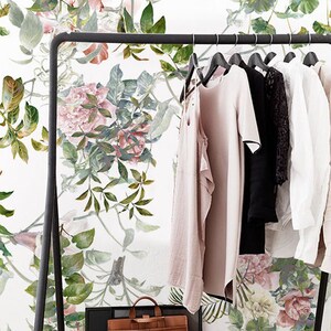 Removable wallpaper - Pastel Flowers Wallpaper - Floral wallpaper, Self adhesive wallpaper, Temporary wallpaper, Peel and stick wallpaper #9