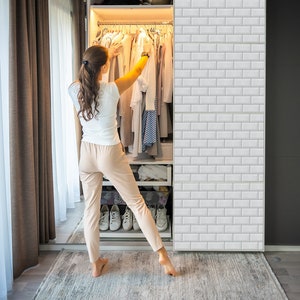 Modern bricks Furniture Sticker, Texture Adhesive Foils, Texture Style veneer, Gray Furniture Decals, Waterproof Sticker