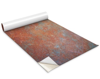 Old sheet of metal Furniture Sticker, Texture Adhesive Foils, Texture Style veneer, Brown Furniture Decals, Waterproof Sticker