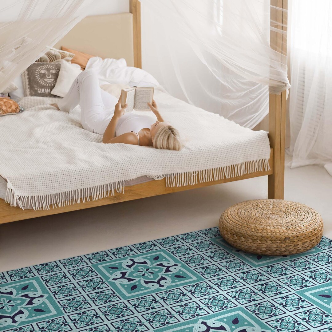 Decorative Tiles in Spanish Style Rug for Living Room, Tiles and Tiles ...