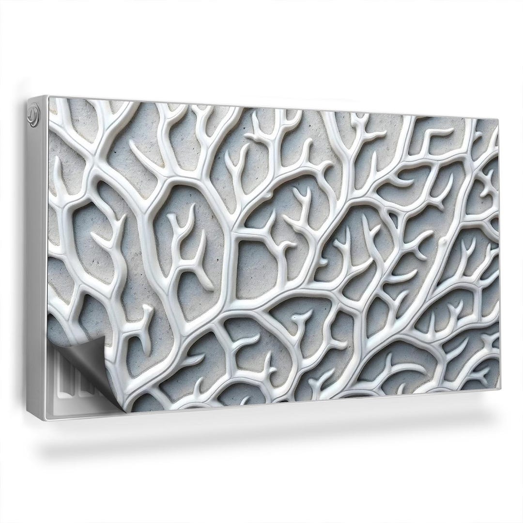 Abstract Spatial Structure Radiator Cover, Gray Magnet Mat, Heating ...