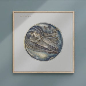 Poster Wall Art With The Wind From The Flower Book 1905 By Sir Edward Burne Jones #540 Poster, Retro Wall Hanging, Modern Art, Loose