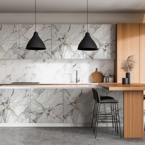 Fashionable light marble Furniture Sticker, Texture Adhesive Foils, Texture Style veneer, Gray Furniture Decals, Waterproof Sticker