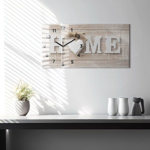 House inscription Printed Clock, Multicolour Glass Clock, Text Modern Wall Clock, Custom Wall Clock, Numbers or Lines