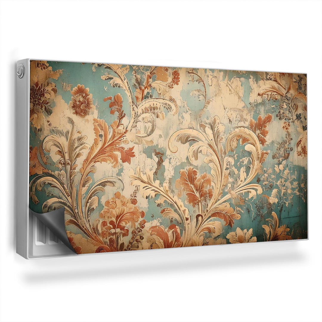 Seamless Pattern For Radiator Seamless Pattern of Old Wallpaper, Vintage Style, Plants Radiator Cover ...
