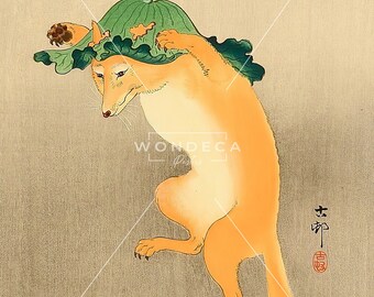 油彩画 帽子をかぶったキャラクター