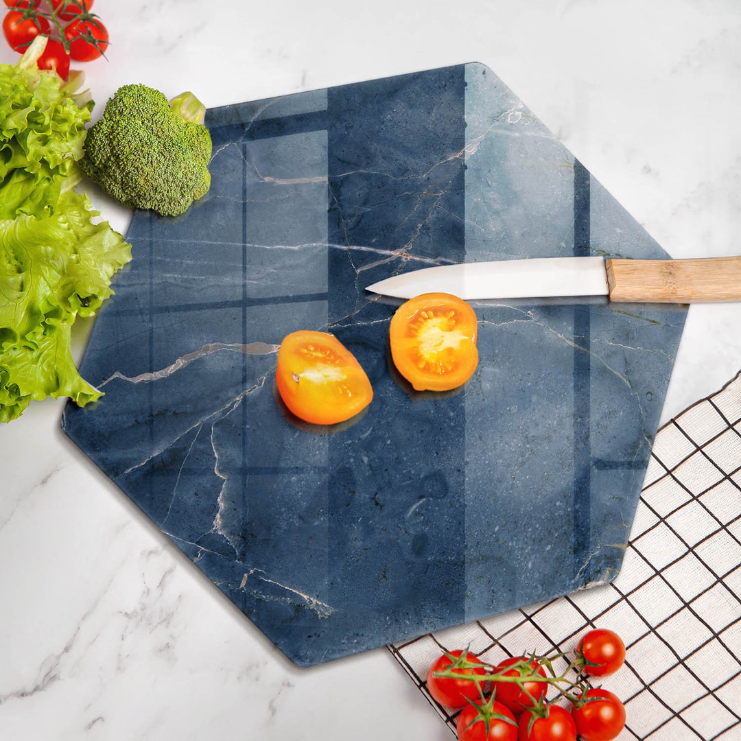 大理石　カッティングボードChopping board ストーンテクスチャ大理石カッティングボード、強化ガラスカッティング