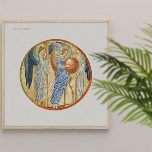 Poster Wall Art Golden Gate From The Flower Book 1905 By Sir Edward Burne Jones #513 Retro Poster, XIX Century Artwork, European