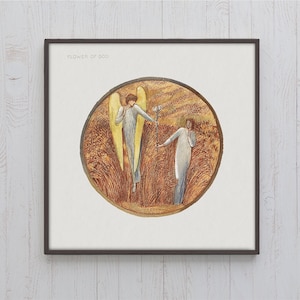 Poster Wall Art Flower Of God From The Flower Book 1905 By Sir Edward Burne Jones #511 Romantic Poster,  Wall Decoration, Modern Art