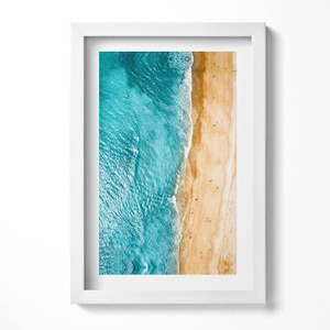 Sea Beach People Framed Art, Nature Illustration in Frame , Multicolored Wall Art, Home Decorations