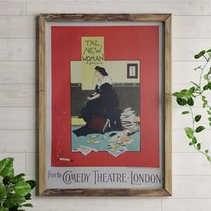 The Advertising Poster Of British Theatre Performance In The Retro Book Les Maitres De Laffiche By Roger Marx 1897 Poster, Red Museum Art