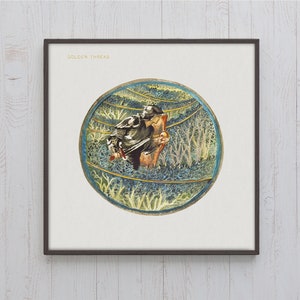 Poster Wall Art Golden Thread From The Flower Book 1905 By Sir Edward Burne Jones #516 Retro Poster, Crafts Movement, Loose Sheet Canvas