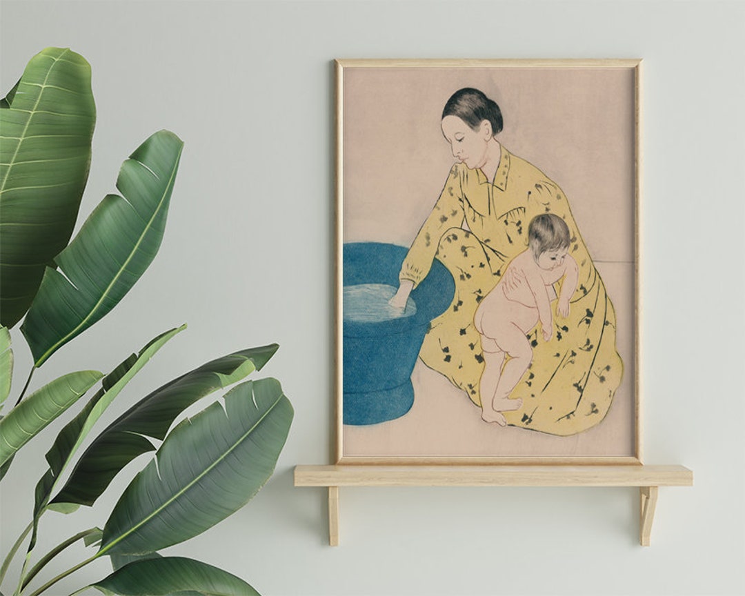 Poster Wall Art the Bath Illustration Mary Cassatt RO125 Famous