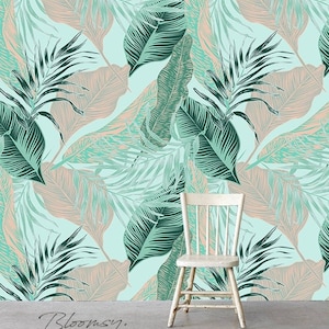 Removable wallpaper - Exotic Palms Wallpaper - Exotic Wallpaper - Tropical Wallpaper- Wall Covering Wallpaper - Temporary Wallpaper #29