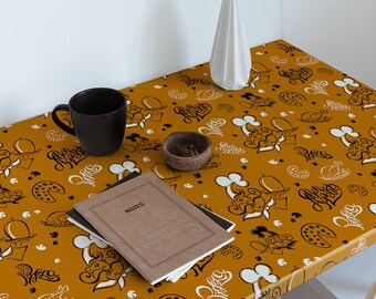 Bon appetit theme Furniture Sticker, Texture Adhesive Foils, Text Style veneer, Orange Furniture Decals, Waterproof Sticker