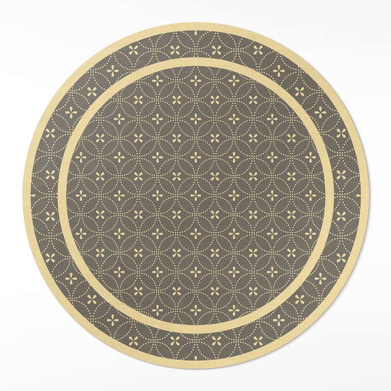 Fashionable Pattern of Stylish Circles Round Bedroom Rug, Patterns ...