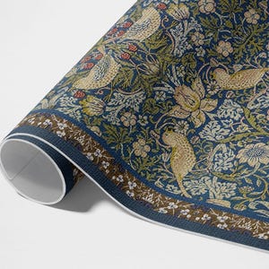 Strawberry Thief Von William Morris Outdoor Teppich, Muster, Terrassenteppich, Vinylteppich, Haustierfreundlicher Teppich, Leicht zu reinigen