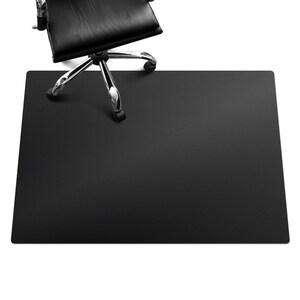Color Black Chair Mat, Black Office Chair Floor Protector, Chair Floor Protector, Pattern Desk Chair Mat, Computer Chair Mat image 2