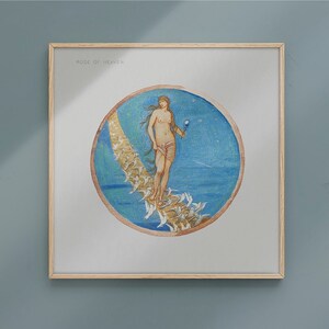 Poster Wall Art Rose Of Heaven From The Flower Book 1905 By Sir Edward Burne Jones #529 Retro Poster, XIX Century Artwork, Painting