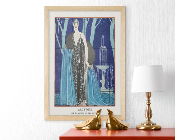 Alcyone Evening Dress and Coat From Worth 1923 Fashion Illustration by George Barbier Poster, Blue Museum Art Reproduction - Etsy Alcyone Evening Dress and Coat From Worth 1923 Fashion Illustration by George Barbier Poster, Blue Museum Art Reproduction - Etsy