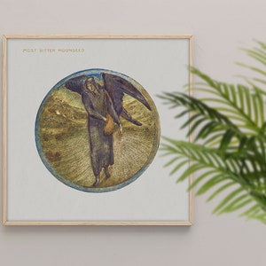 Poster Wall Art Most Mitter Moonseed From The Flower Book 1905 By Sir Edward Burne Jones #528 Retro Poster, Mysticism Fine, Symbolism