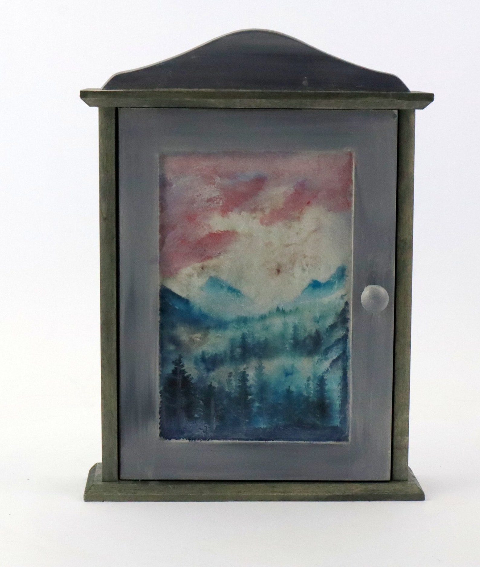 Hand-painted Key Box Decorated With Decoupage Method. With Tops With 6 ...