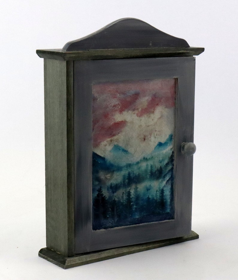 Hand-painted Key Box Decorated With Decoupage Method. With Tops With 6 ...