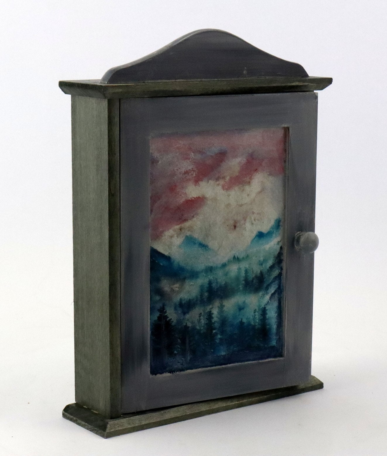 Hand-painted Key Box Decorated With Decoupage Method. With Tops With 6 ...