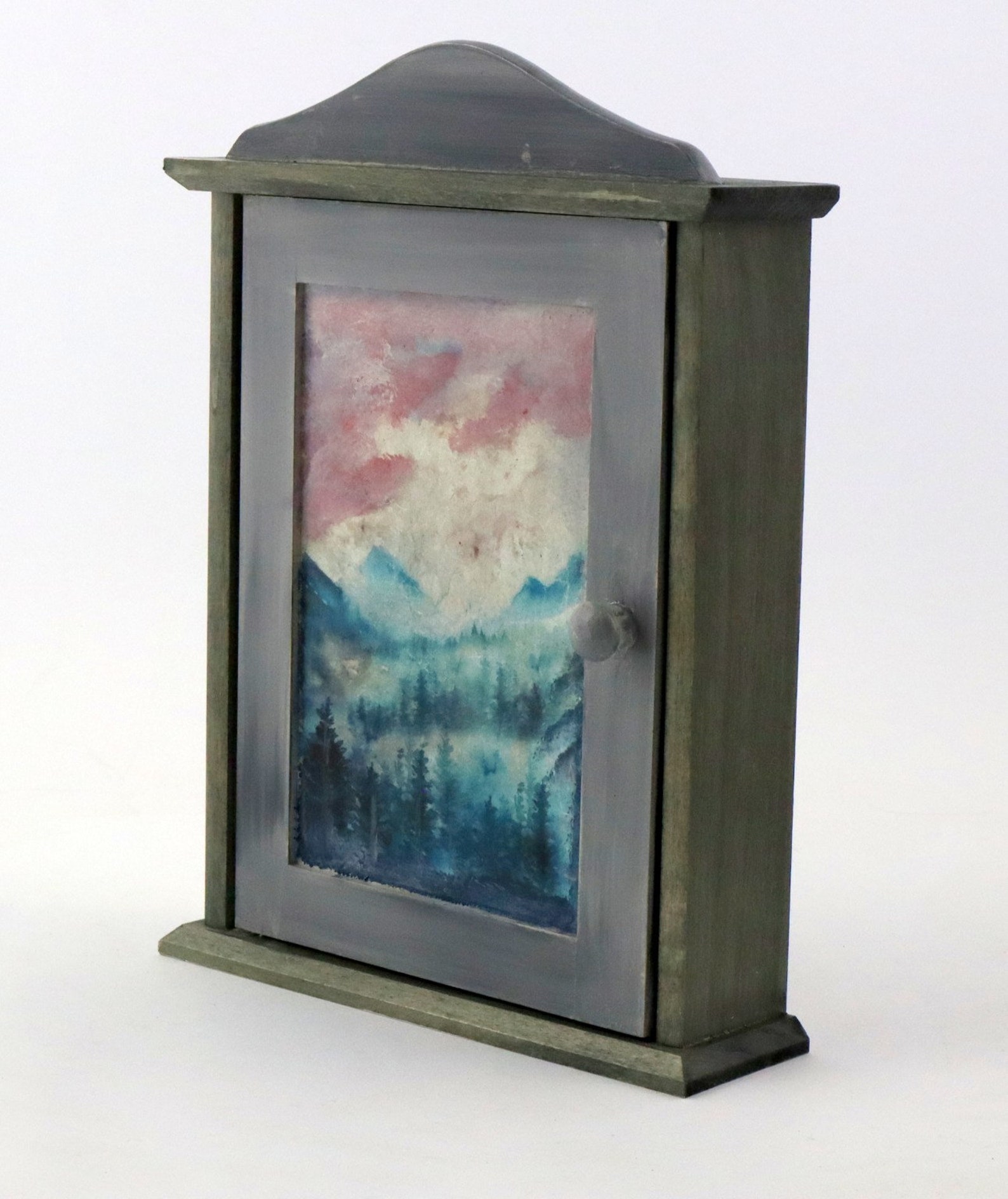 Hand-painted Key Box Decorated With Decoupage Method. With Tops With 6 ...