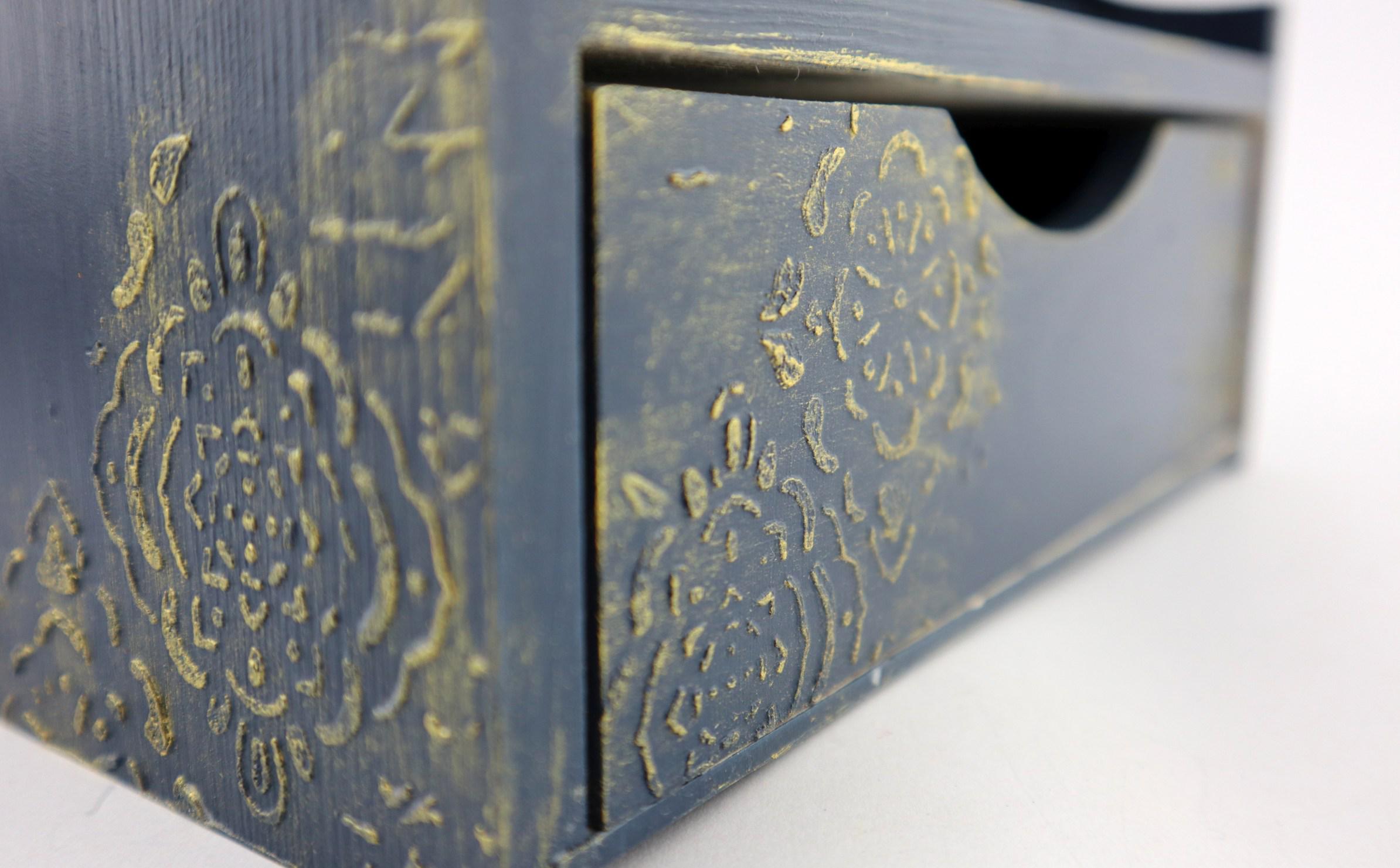 slim fit dress slacks Navy Blue Two Drawer One Shelf Side Table With Gold Accents – The Well  Appointed House main image 0