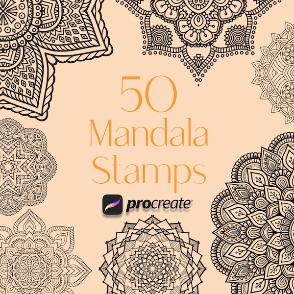 Mandala Procreate Stempel | Procreate Ausmalstempel | Mandala Tattoo | Mandala Schablone | Kommerzielle Nutzung inklusive