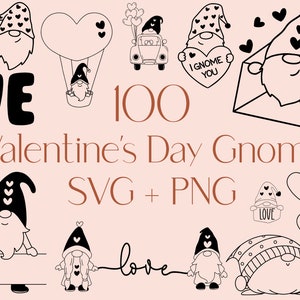 Valentine Gnomes SVG, Love Svg, Gnome PNG, Valentine Day Svg, Gnome Cartoon, Gnomies Cut File, Valentine PNG, Gnome bundle, Gnome ornament