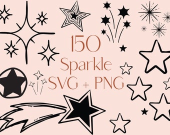 Sparkle Star SVG-bundel: Celestial Galaxy-ontwerpen (PNG, commercieel gebruik)