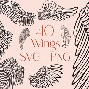 Ailes de SVG, SVG d&#39;ailes d&#39;ange, tatouage Svg, Svg commémoratif, ailes de clip art, ailes d&#39;ange couper fichier, ange Svg, svg religieux, ailes Png, svg funérailles
