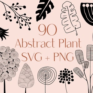 SVG abstracto, Boho SVG, svg minimalista, planta svg, doodle svg, plantas de casa svg, planta abstracta svg, boho planta svg, arte lineal svg, archivos svg