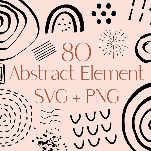 Abstract Svg Bundel | Boho Svg - Nederland | Minimalistische SVG-bundel | Design Elements Svg Abstracte elementen SVG | Commercieel gebruik inbegrepen