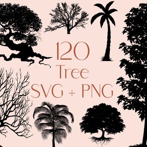 Baum SVG, Landschaft SVG, Natur geschnitten, Wald, Baum Clipart, Tropisch, Baum Silhouette SVG, Bergwald, Baum geschnitten Dateien