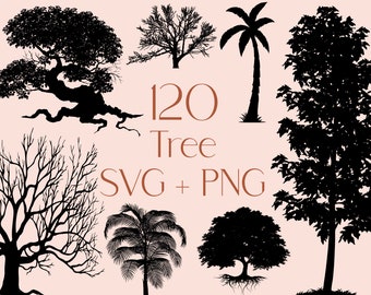 Tree Svg Bundle |Landscape Svg Bundle | Nature Svg Bundle |  Forest Svg Bundle | Botanical Svg Bundle | Commercial Use Included