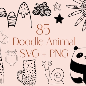Dierlijke SVG bundel, baby dier SVG, schattige dieren SVG, doodle SVG, boerderij dieren SVG, Safari dier SVG, dierlijke clipart, kwekerij SVG, Beer